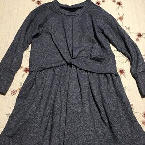 Honey and Mabel Girl's Navy Dress--Size 8; Nice Condition